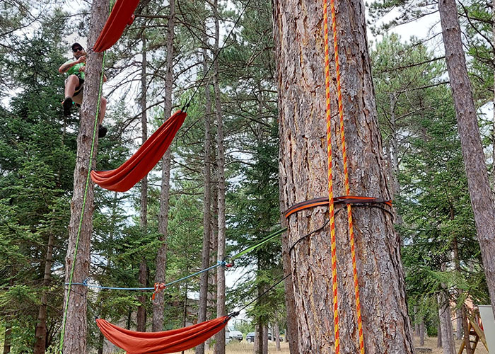 Tree camping in amaca sospesa